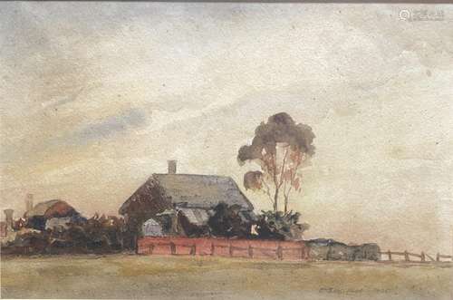 C Salis-Lloyd, Australia (20th Century0, Farmhouse 1935, Wat...