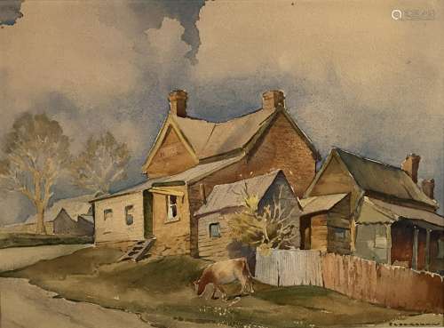 John Eldershaw, Australia , The House Cow, Watercolour