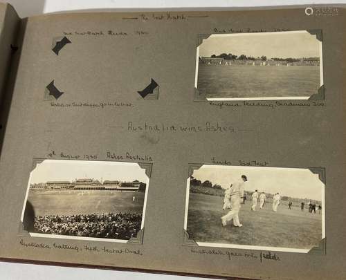 (The Ashes) 1930 Photograph Album of Trip to England