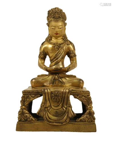 A Gilt-Bronze Figure Of Bodhisattva