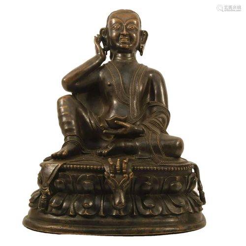 An Alloy Copper Figure Of Mahasiddha