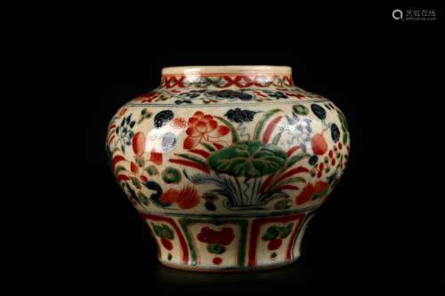 Yuan Dynasty colorful jar