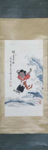 Fan Zeng's Prodigy's Trendy Painting Scroll