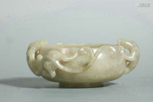 Jade carving Chilong washed