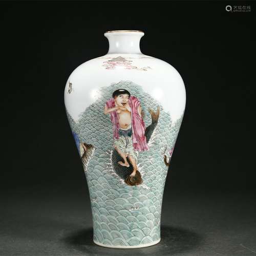 Pastel Character Story Plum Vase