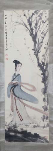 Fu Baoshi's painting scroll of Concubine Xiang