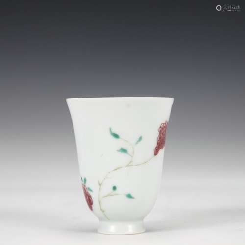 Pastel porcelain wine glass