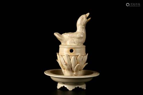 Song Dynasty Dingyao Duck-shaped Incense Burner