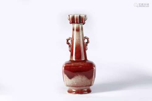 Qing Yongzheng kiln variable glaze square vase