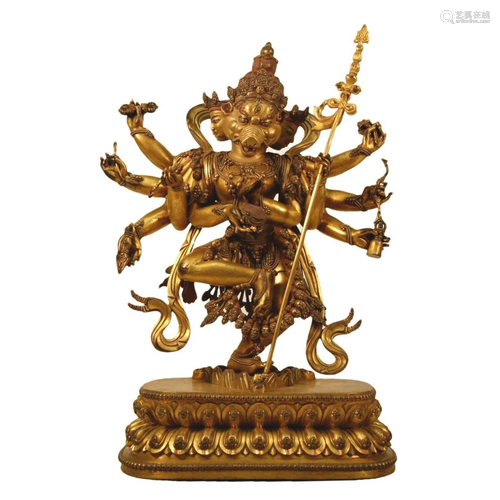 A Gilt-Bronze Figure Of Dakini