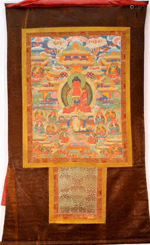 An Exquisitely made Tibetan Sakyamuni Thangka