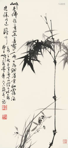 蒋风白 1915～2004 墨竹 水墨纸本 立轴