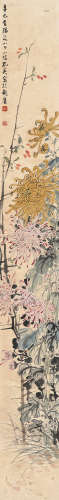 孔小瑜 1899～1984 菊 设色纸本 立轴