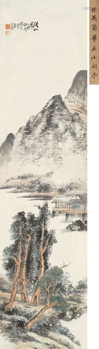 蒲华 1832～1911 后山闲亭 设色纸本 立轴