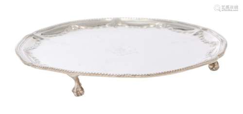 A GEORGE III STERLING SILVER SALVER Peter and William Batema...