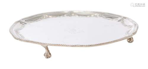 A GEORGE III STERLING SILVER SALVER Peter and William Batema...