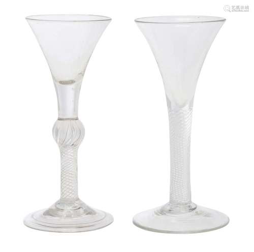 TWO GEORGIAN WINE GLASSES