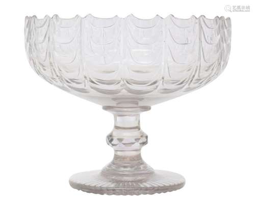 AN IRISH CRYSTAL STANDING FRUIT/SALAD BOWL Attributed to Wat...