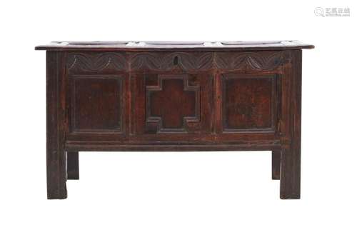 A WILLIAM AND MARY OAK CHEST Circa 1690