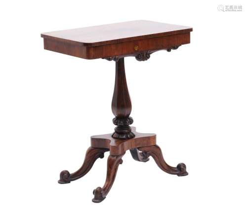 A WILLIAM IV ROSEWOOD OCCASIONAL TABLE Mid-1830s