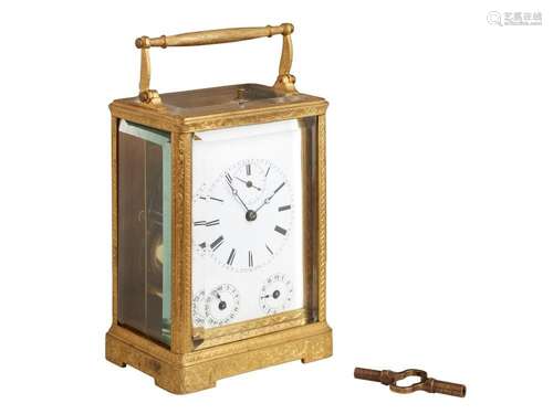 A FINE FRENCH CARRIAGE CLOCK Moise Bolviller, Paris, numbere...