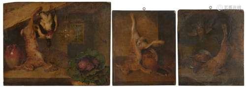 A GROUP OF THREE STILL-LIFE PAINTINGS European, mid-19th cen...