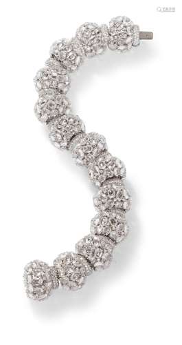 JAHAN GENEVE WHITE SAPPHIRE AND DIAMOND BRACELET