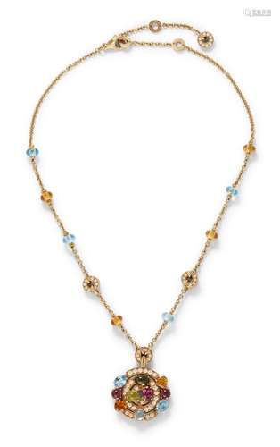 BULGARI DIAMOND AND GEM-SET  ASTRALE  PENDANT NECKLACE