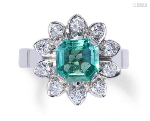 EMERALD AND DIAMOND RING