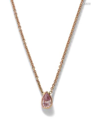 FANCY INTENSE PINK DIAMOND NECKLACE