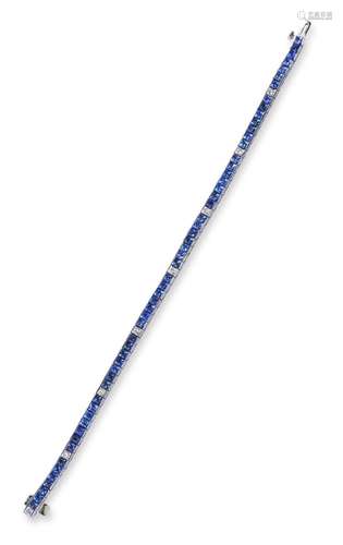 SAPPHIRE AND DIAMOND BRACELET