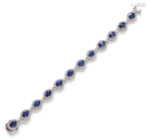 SAPPHIRE AND DIAMOND BRACELET