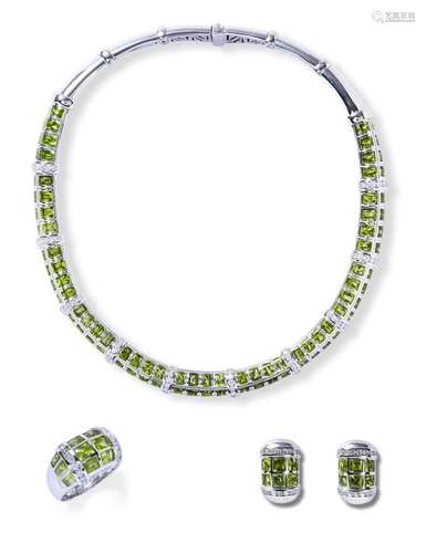 AVAKIAN GENEVE PERIDOT AND DIAMOND SUITE