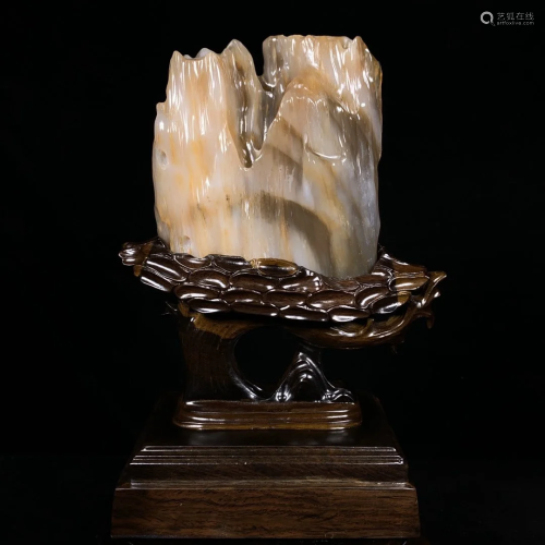 2 Kg Beautiful Natural Wood Fossil Stone Statue