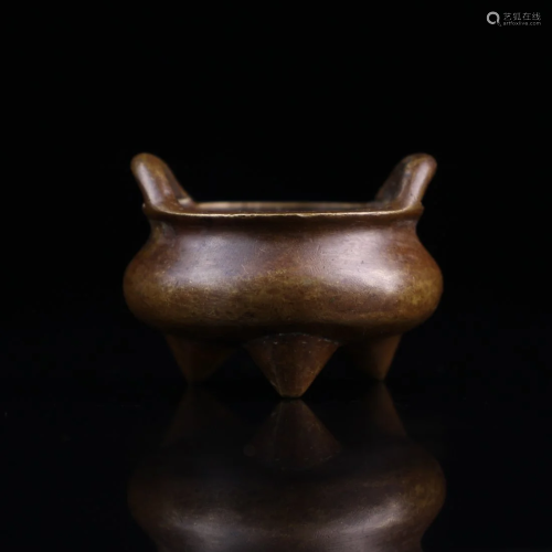 Chinese Red Copper Small Incense Burner