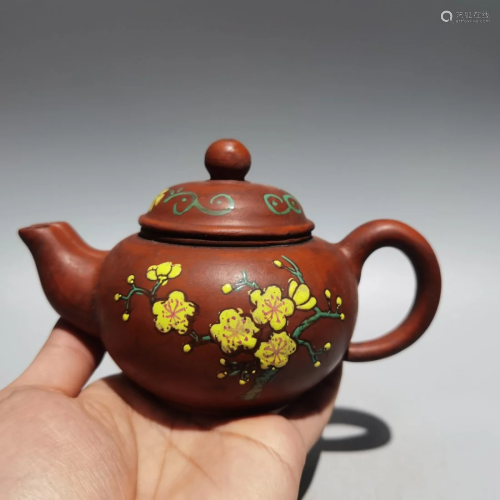 Chinese Yixing Zisha Clay Double Mouths Teapot