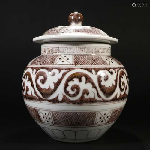 Underglaze Red General Jar