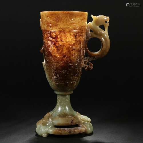 Hetian jade cup