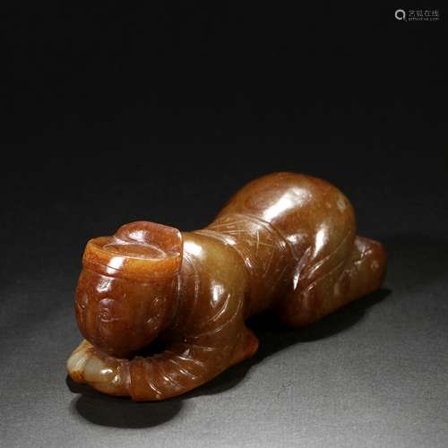 Hetian jade figure ornament