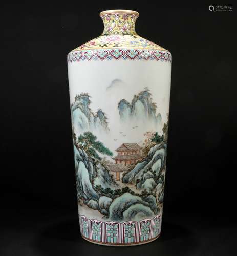 pastel landscape character bottle