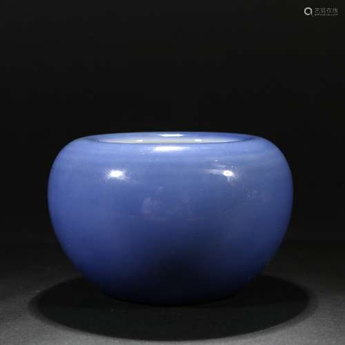 Blue Glazed Apple Zun