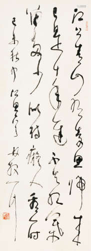 林散之 1898～1989 自作诗 江思 水墨纸本 立轴