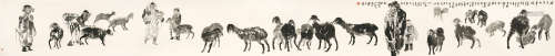 张友宪 b.1954 塔吉克的羊群 水墨纸本 镜心