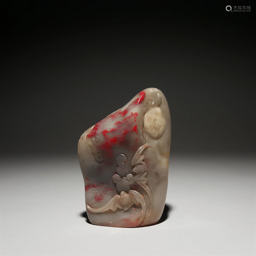 Lizongren carved Changhua chicken blood stone seal