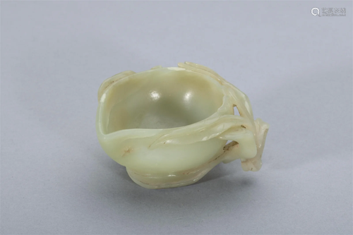 Hetian jade longevity peach type water Cheng in the Qing Dyn...