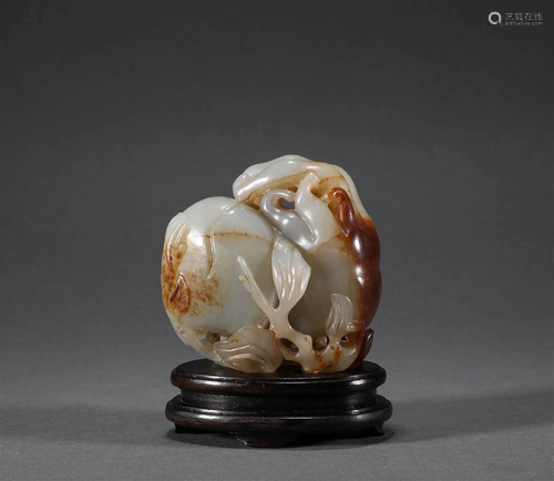 Qing Dynasty - Hetian Jade Buddha Hand Decoration