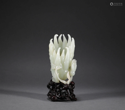 Qing Dynasty - Hetian Jade Buddha Hand Decoration