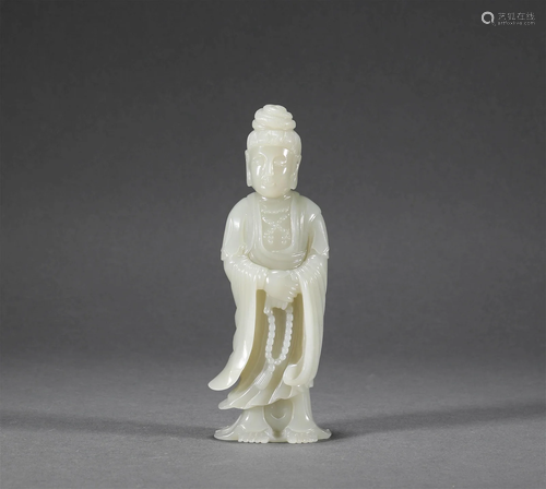 Qing Dynasty - Hetian Jade Guanyin