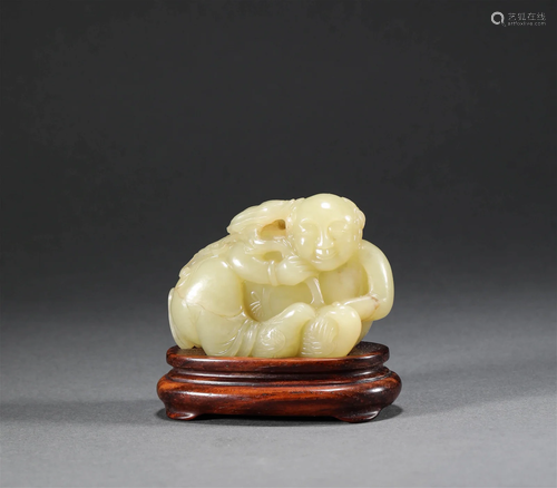 Qing Dynasty - Hetian Topaz Boy