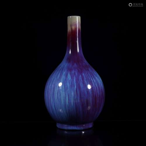 QING, FAMBE GLAZED BILE BOTTLE VASE